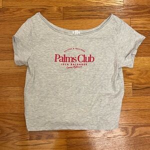 Garage Light Gray Tee with Red Print